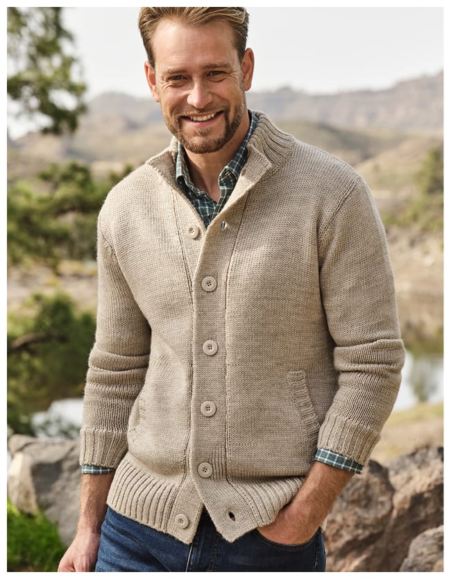 100% Pure Wool Button Everyday Cardigan