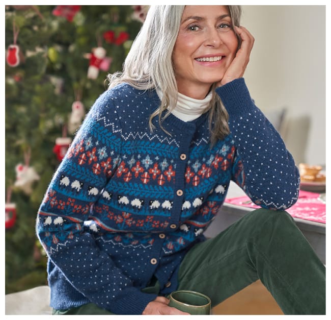 Sheep Fairisle Lambswool Cardigan