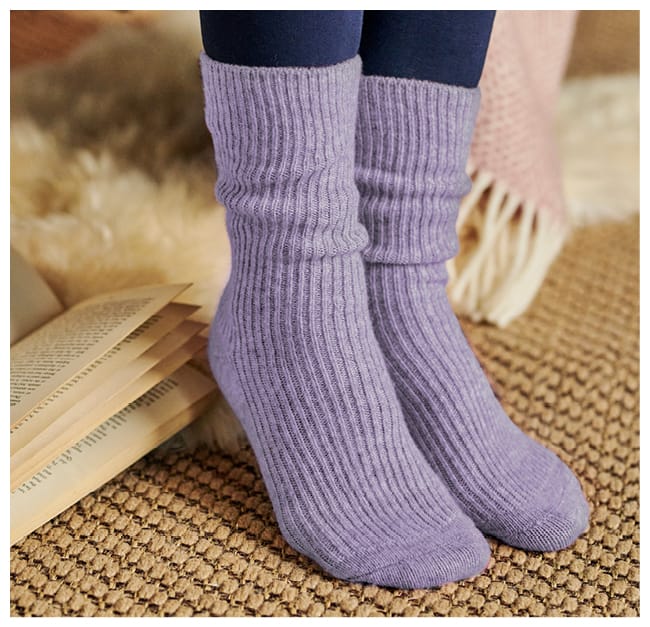 Womens Cashmere Merino Bed Socks