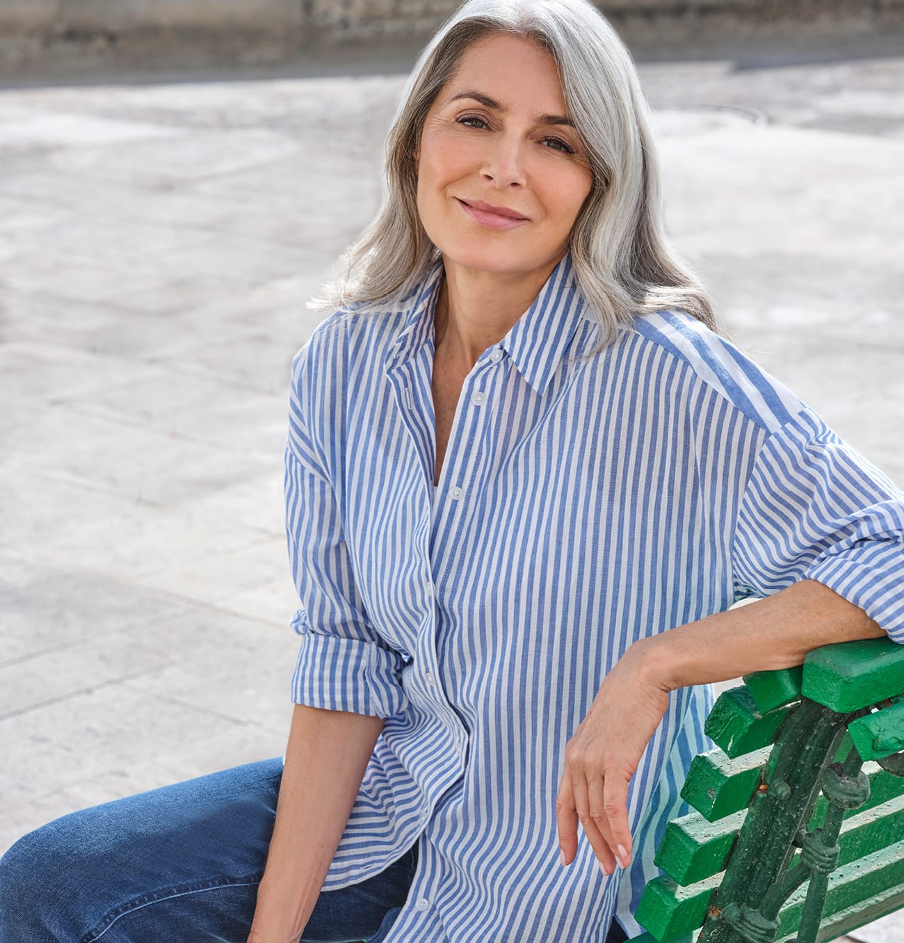 Relaxed Stripe Cotton Shirt