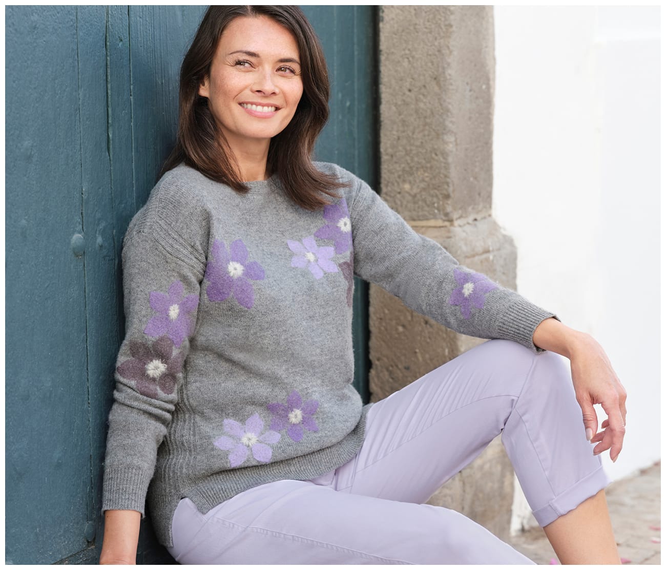 Flower Placement Sweater