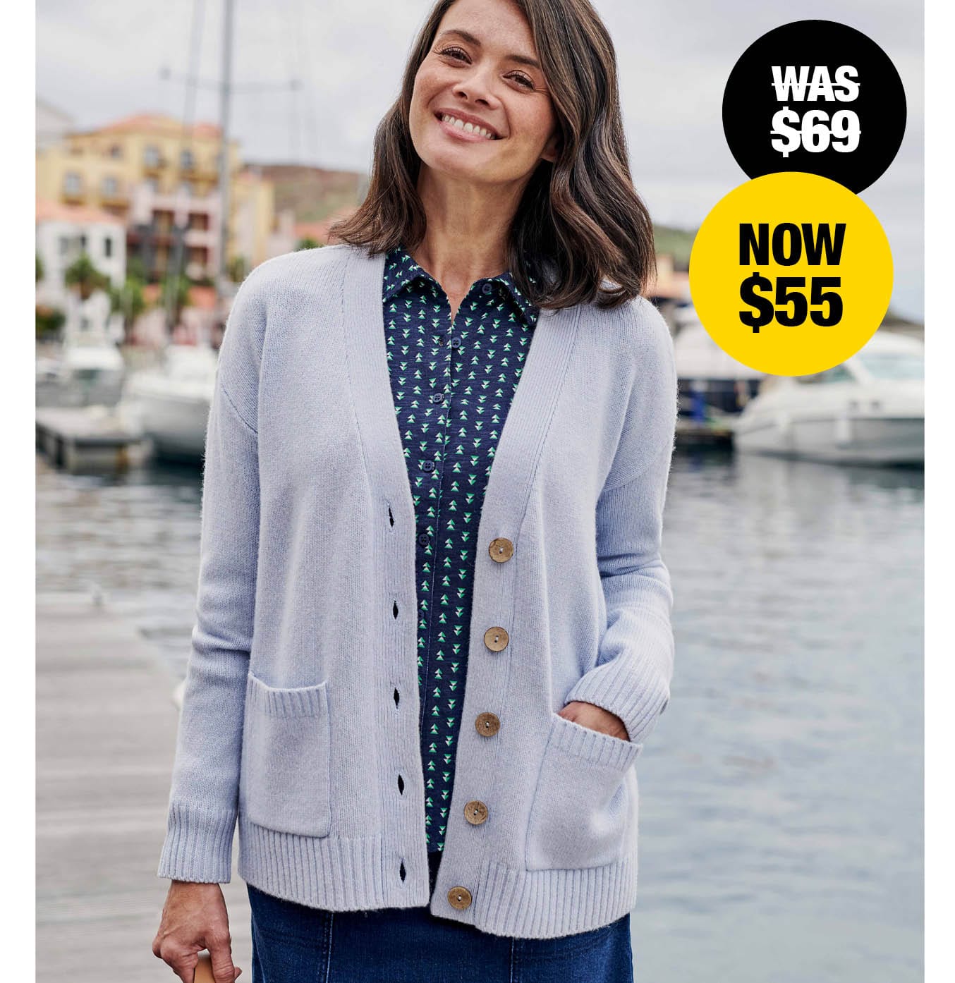 Pure Wool Easy Fit Cardigan