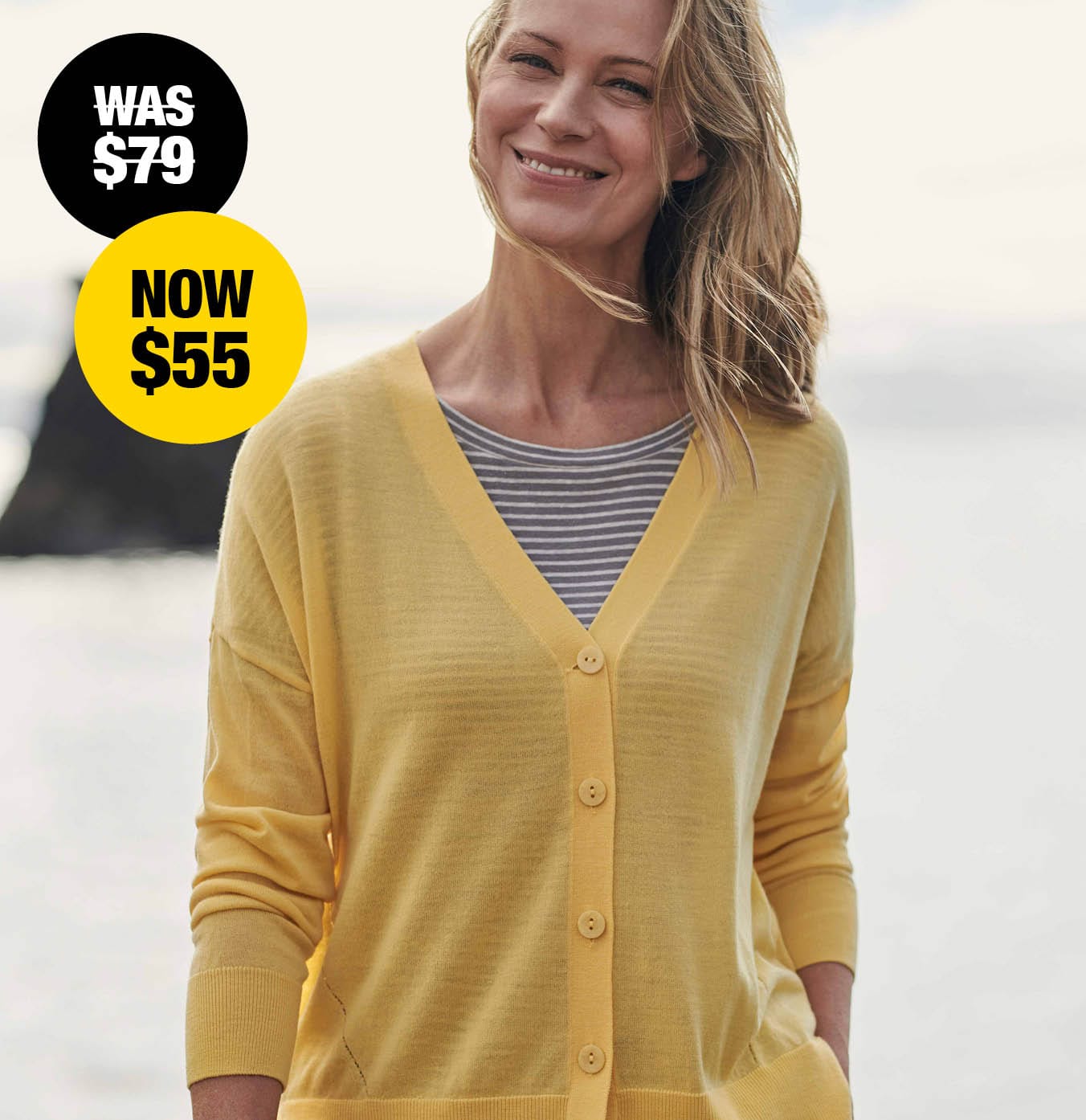 100% Fine Merino Side Split V Neck Cardigan