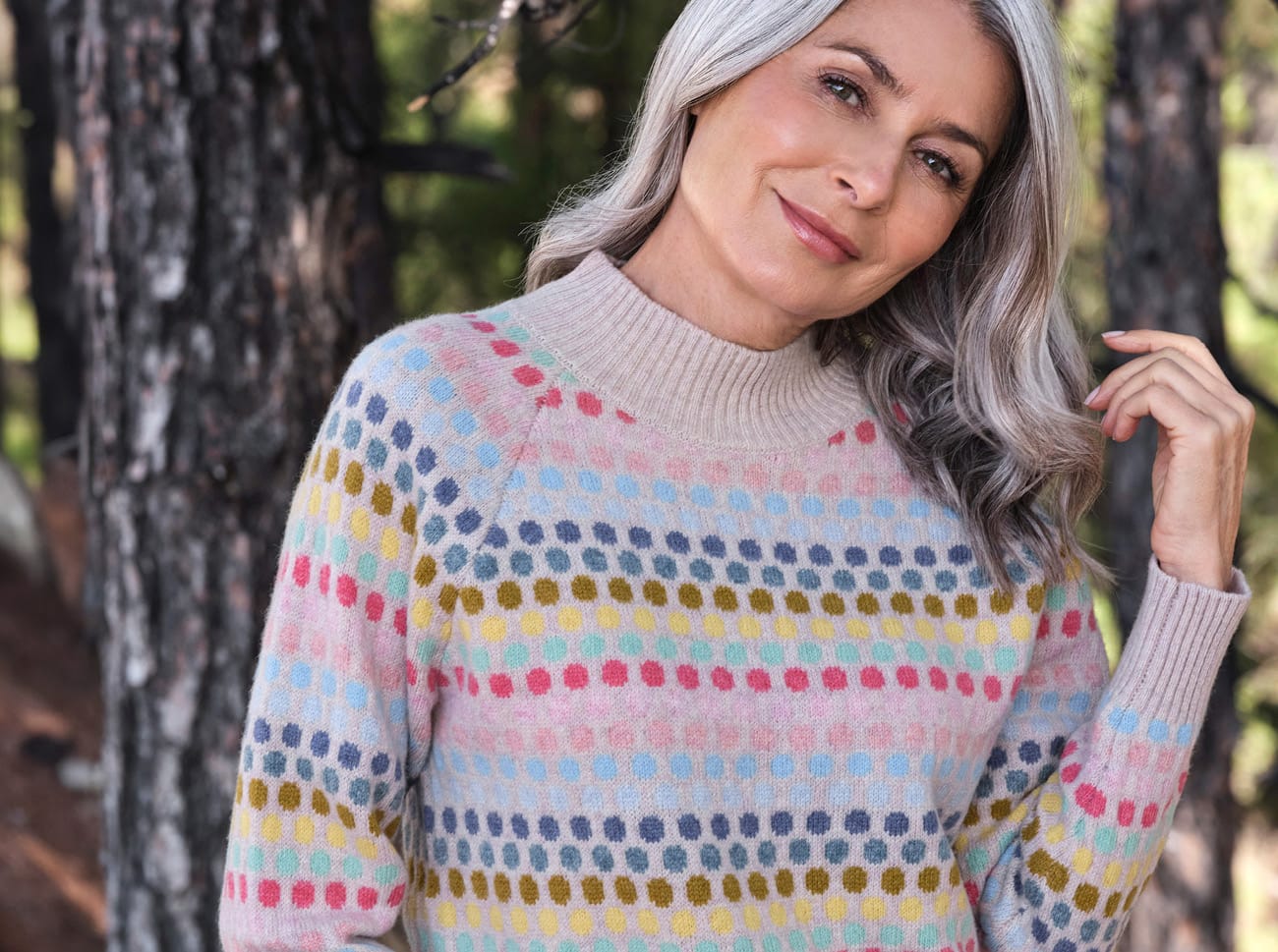 Multi Spot Pastel Sweater