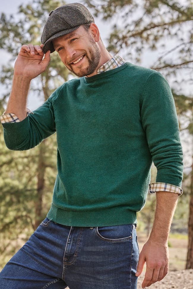 Cashmere Merino Crew Neck Sweater