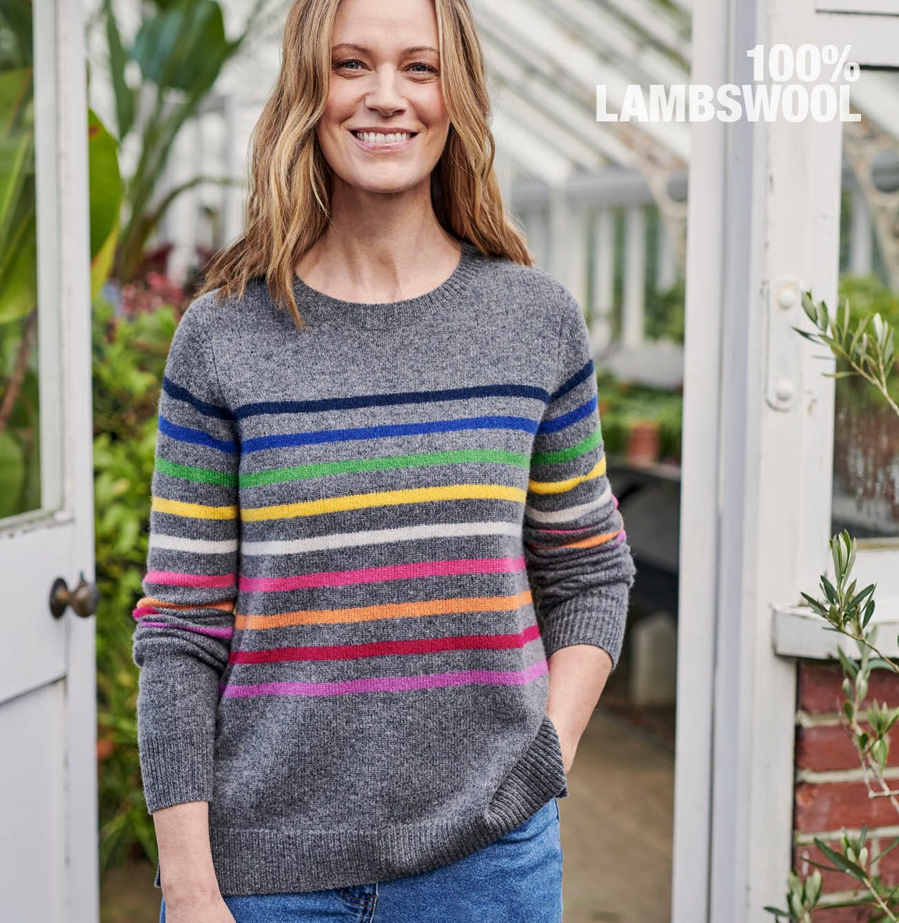 Multi Stripe Lambswool Sweater