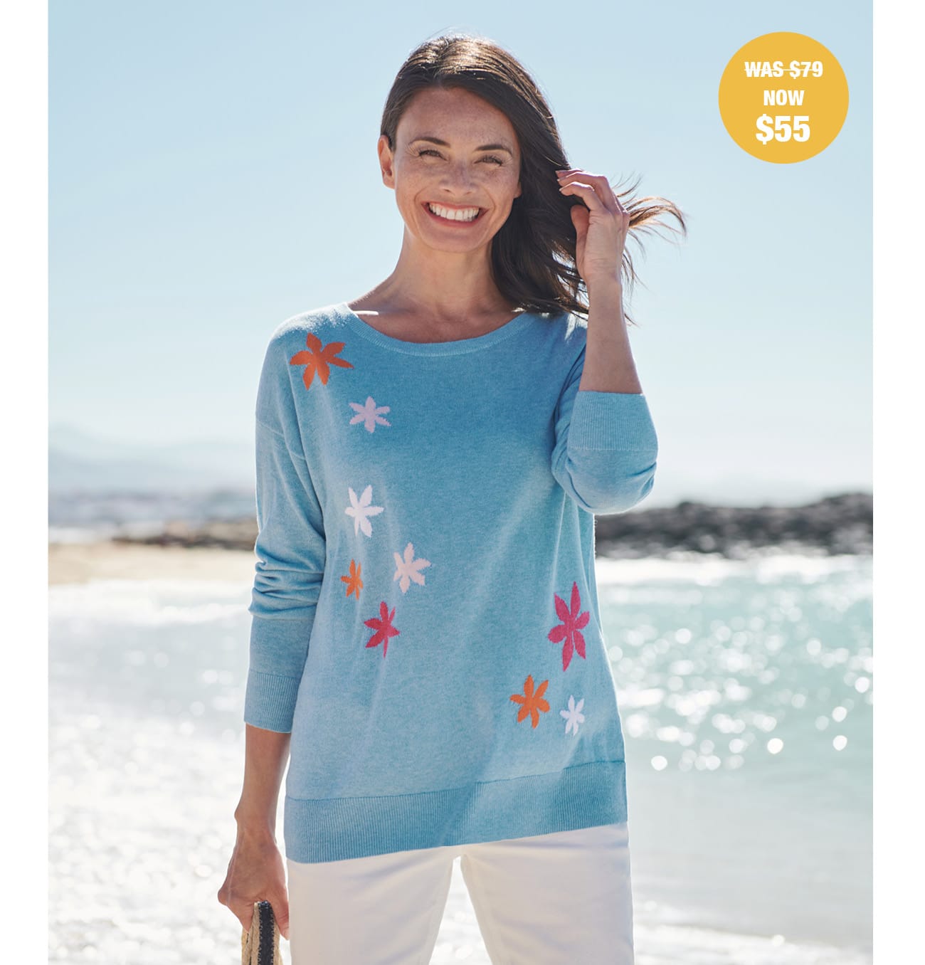 Scattered Flower Sweater