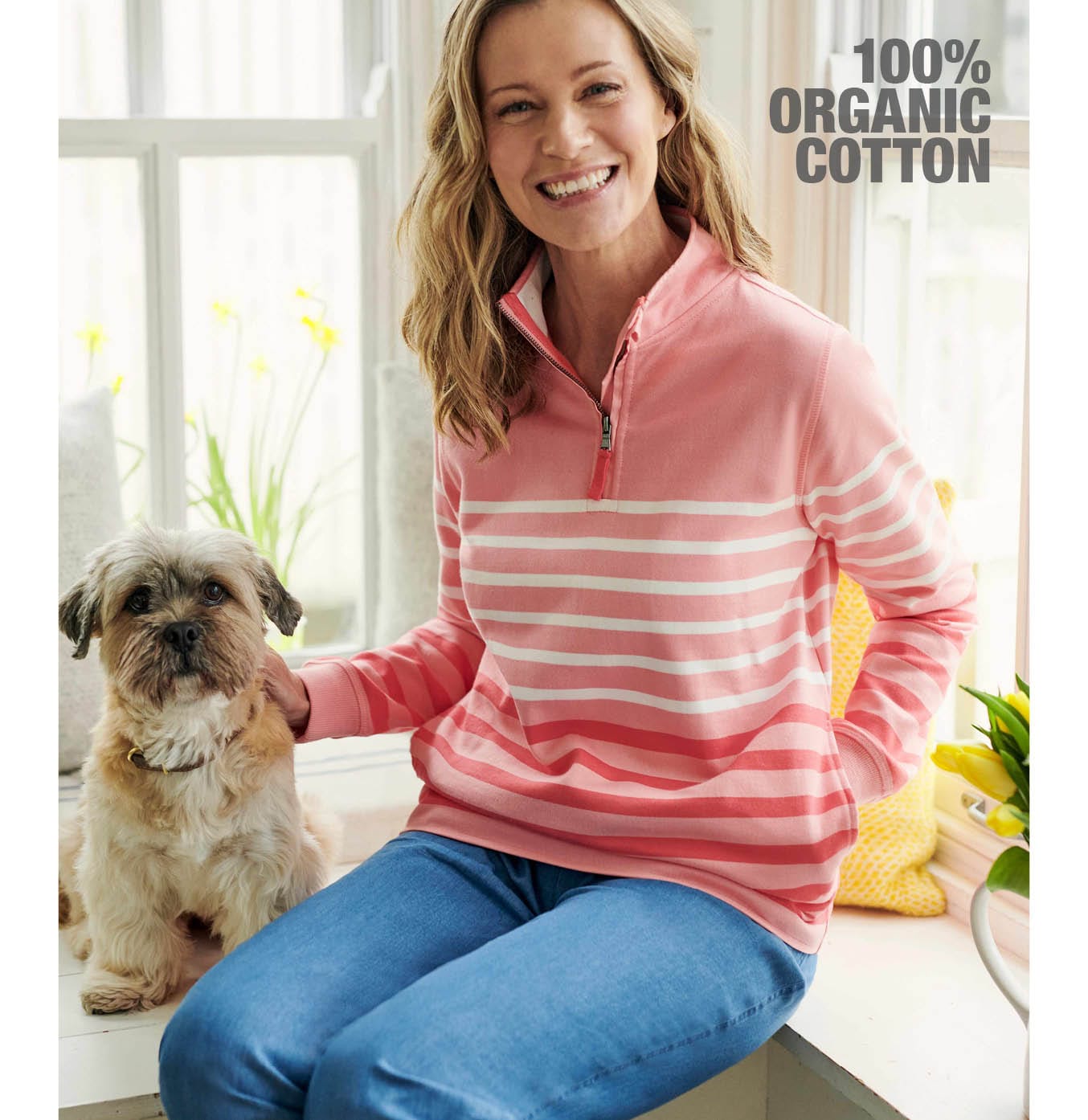 Organic Cotton Half Zip Sweatshirt