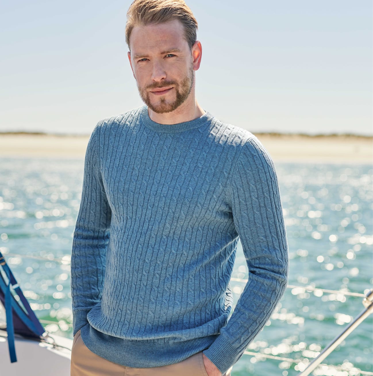 Cashmere and Merino Cable Sweater