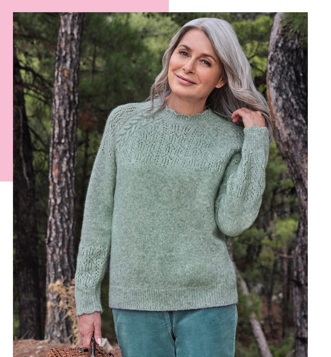 Scallop Edge Pointelle Sweater