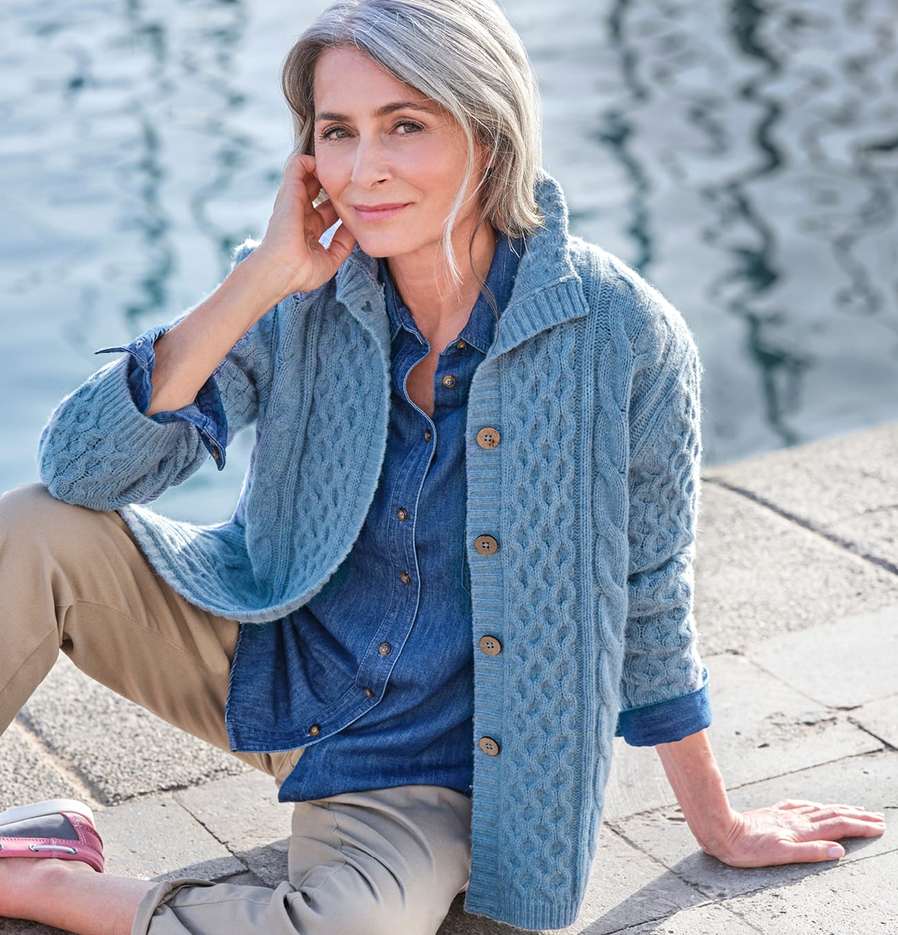 Lambswool Cable Cardigan