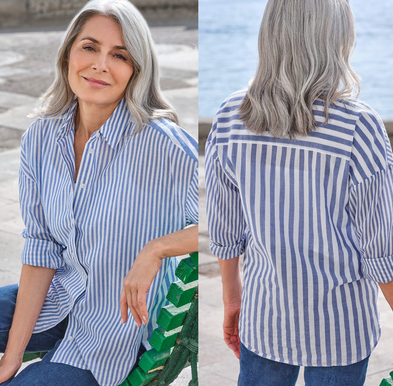 Relaxed Stripe Cotton Shirt