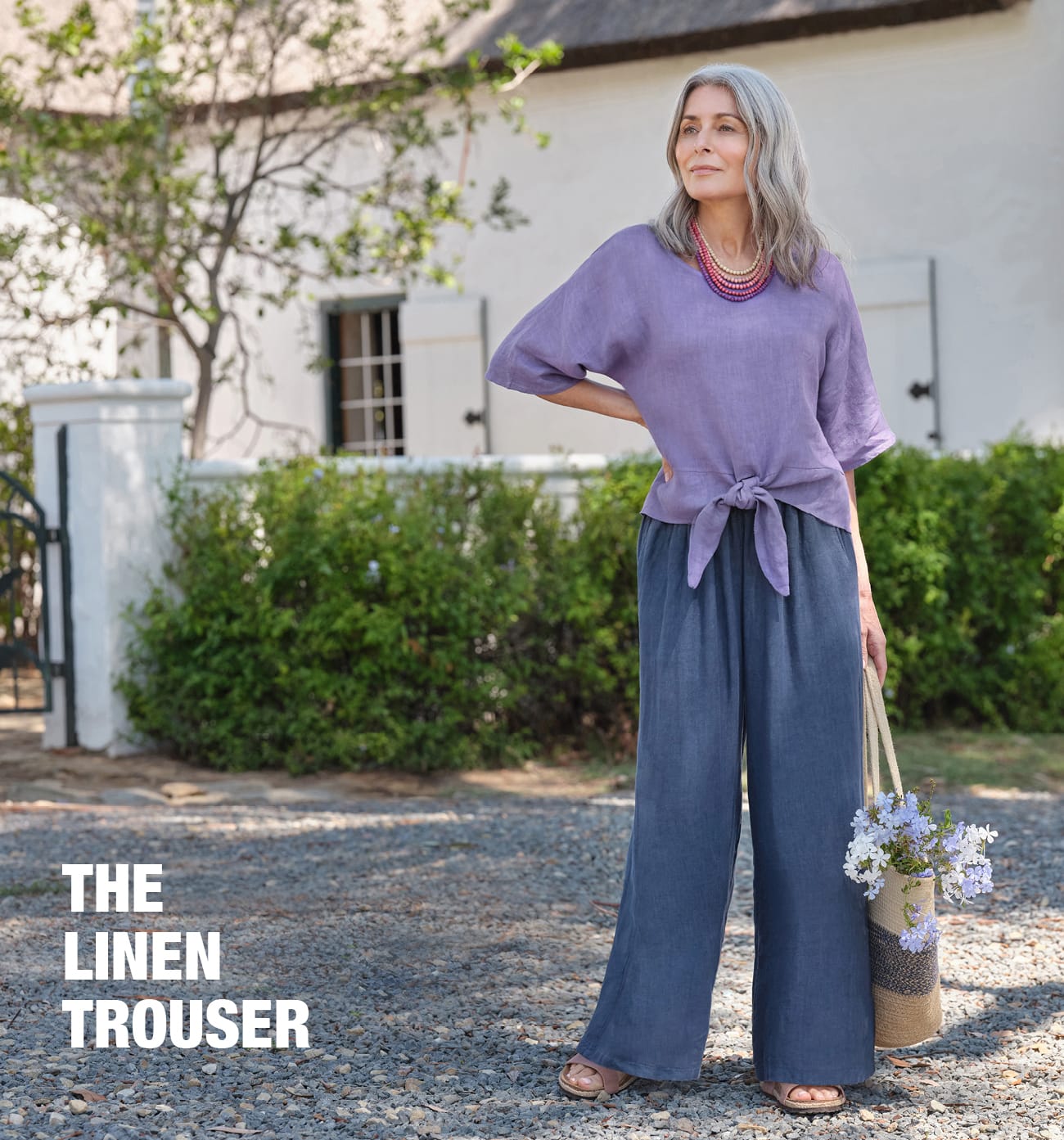 Linen Wide Leg Trouser