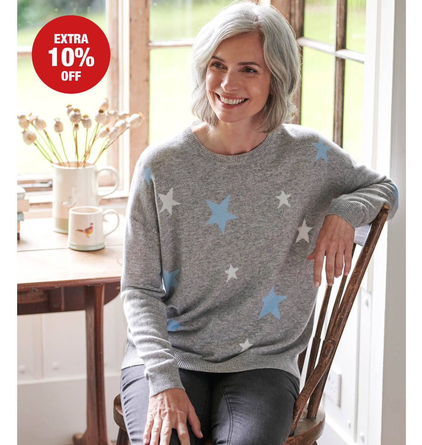 Cashmere Merino Star Sweater