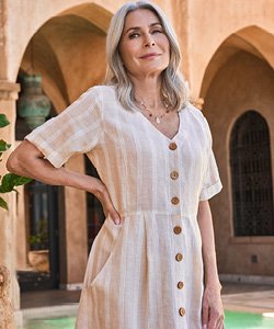 チュニック argue    cotton wool tunic ARGUE - 本日のみ値下 COTTON LINEN FRENCH VINTAGE TUNICの通販 by